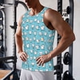 thumbnail image 5 of Zufioo Cartoon Teeth Print Men's Vest, Sleeveless Quick-drying Muscle T-shirt, Suitable for Sports Fitness, Home Leisure Wear-Small, 5 of 7