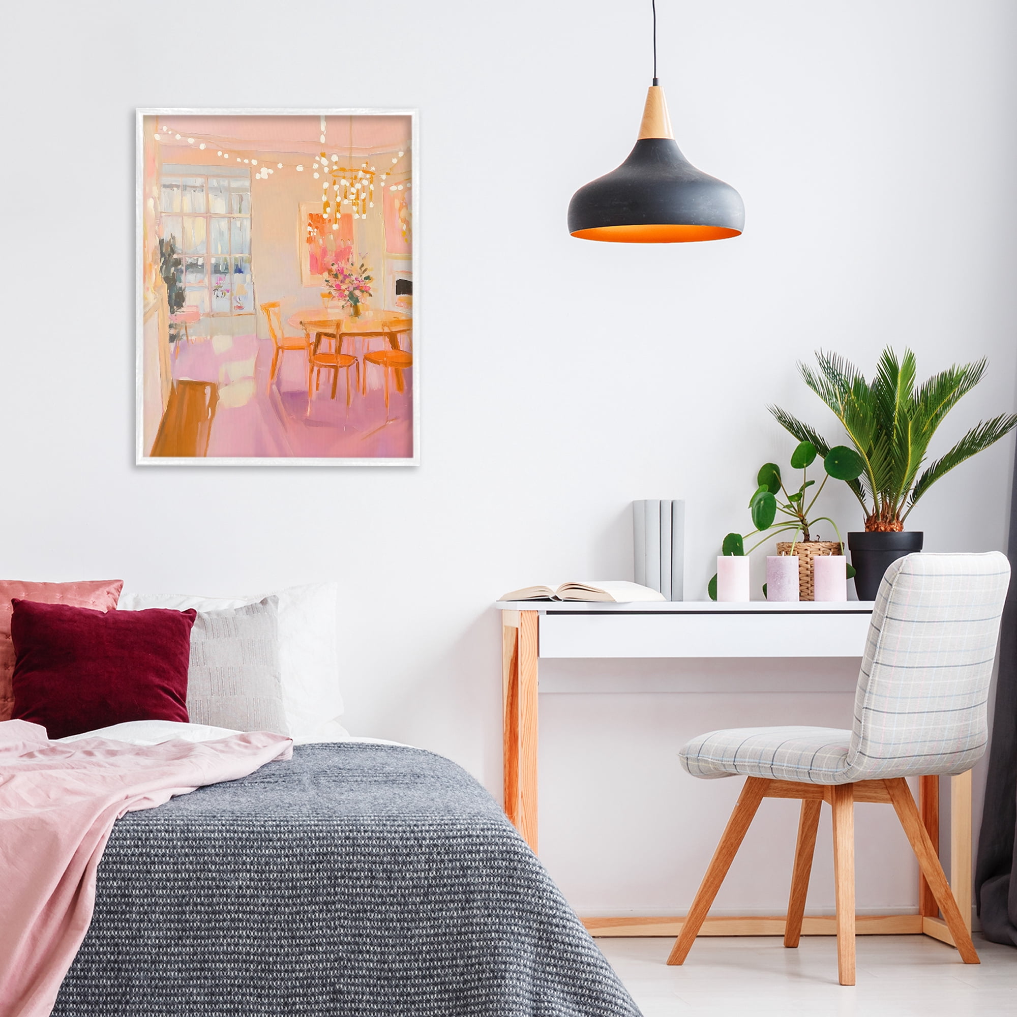 Stupell Industries Warm & Inviting Dining Room White Framed Giclee Art, design by The Prints Vibe