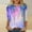 01&Purple, variant on Babysbule 3/4 Sleeve for Women's Summer Top Crew Neck Loose Fit T-Shirt Fashion Button Tunic Shirt