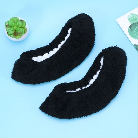 FELTECHELECTR Black Skate Covers 1 Pair Velvet Ice Skating Soakers for Boots Prevent Rusting 9.1 x 2.6 x 0.4in