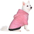 thumbnail image 2 of Honeii Sparkly Pink Glitter Print Small Dog Hoodies Pet Hooded Sweatshirts Fall Winter Puppy Cat Sweaters Warm Clothes for Small Dogs Outfits Costume-XX-Large, 2 of 7