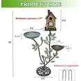 thumbnail image 3 of 38" H Cast Iron Pedestal Bird Baths for Outdoors,3 in 1 Metal Bird Bath Bowl with Bird Houses and Bird Feeder,Garden Yard Decor, 3 of 6