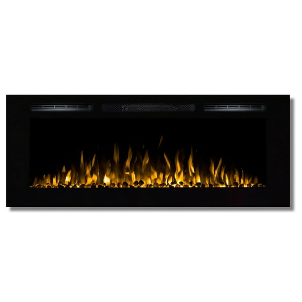 Built In Wall Fireplace Gas - Regal Flame Fusion 50 Inch Pebble Built In Ventless Recessed Wall Mounted Electric Fireplace Better Than Wood Fireplaces Gas Logs Inserts Log Sets Gas Space Heaters Propane Walmart Com Walmart Com