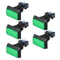 thumbnail image 1 of Botón de juego 49x33 Rectángulo 12V Interruptor de botón iluminado LED con microswitch para juegos de video de arcade Verde 5pcs, 1 of 3