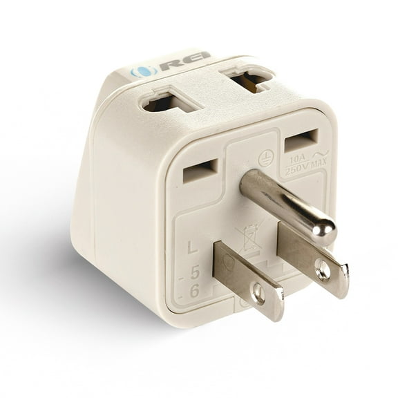 OREI USA, Japan, Philippines & More (Type B) Travel Adapter Plug 2 in 1 CE Certified RoHS Compliant