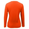 thumbnail image 6 of Sexlip Womens V Neck Long Sleeve Blouse Lace Up Front Design Stretchy Fabric Slim Silhouette for Evening Occasions Orange S, 6 of 6