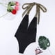 thumbnail image 3 of MKLEKYY Trajes De Baños Women'S Sexy V-Neck Swimsuit Hot Stamping Lace-Up One- Piece Bikini Swimsuit, 3 of 6