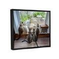 thumbnail image 4 of Stupell Industries Cats Watching Bird at Window Animals & Insects Photography Black Floater Framed Canvas Art Print Wall Art, 21 x 17, 4 of 10