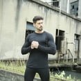 thumbnail image 3 of 2024 End-of-year Clearance! Men's Casual Active Tracksuits Sports Muscle Pullover Crewneck Sweatshirts Athletic Jogging 2 Piece Outfits Sweatsuit Athletic Loungewear Sets - Black, 3 of 8