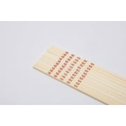 Mainstays 100% Bamboo Chopsticks, Long-10.43in, 12 Pairs, Red and Natural Bamboo Color