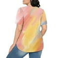 thumbnail image 6 of Enjoytime Womens T-Shirts Colorful Printed Short Sleeve Crew Neck Tees Top Loose Comfy Casual Tops for Women, 6 of 7