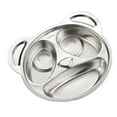 thumbnail image 4 of Plato de cena de acero inoxidable Plato de cena dividido Bandeja de frutas Vajilla B, 4 of 9