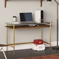 thumbnail image 2 of Evelyn&Zoe Contemporary 46 in. Brass Writing Desk, 2 of 7