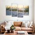 thumbnail image 2 of Elephant Stock Baltic Sea Beach Wall Art - Horizontal Multi Panel Canvas - Living Room Wall Decor - Beach Multi Panel - Gray And Orange Decor - 68" x 42", 2 of 4