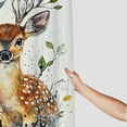 thumbnail image 3 of Autua Deer Tree Watercolor Shower Curtain Set Polyester Fabric Bathroom Curtain with Hooks 60"x72, 3 of 7