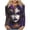 #170-Purple, variant on Craaazy Women's Fashion Crew Neck Long-Sleeve Mardi Gras Print Casual Pullover Tops Gifts