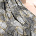 thumbnail image 3 of Gray Gold Hexagon Marble Pattern Blanket,Comfortable Soft Flannel Throw Blanket,All Season,Warm Lightweight Blankets for Sofa Bed Couch Living Room Chair,30"x40", 3 of 4