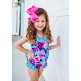 thumbnail image 2 of Millie Loves Lily Girls Periwinkle Blossom 1-pc Swimsuit, Toddler Girls, Size 3T, UPF 50+, 2 of 5