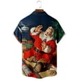 thumbnail image 5 of Funny Kids and Mens Christmas Casual Short Sleeve Shirt Hawaiian Shirt with Chest Pocket Multiple Color, 5 of 6