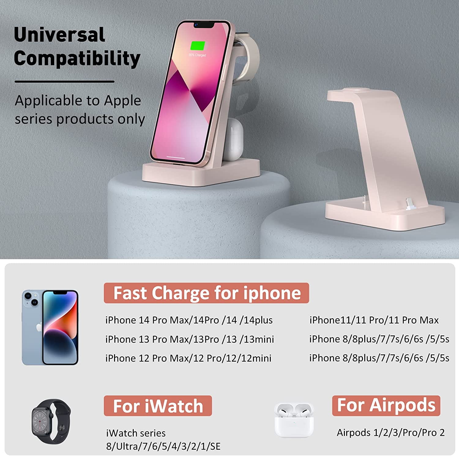 Pro Max El Iphone Plus Carga Inalambrica Funda Transparente Para