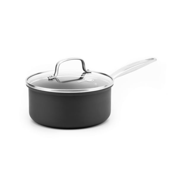 GreenPan Chatham Healthy Ceramic Nonstick, 3 Quart Sauce Pan, Gray