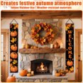 thumbnail image 3 of Fall Porch Sign Autumn Decoration for Home Outdoor Thanksgiving Halloween Front Door Porch Decor Pumpkin Maple Leaf Banner for Yard Garden Party Supplies Design 2, 3 of 7