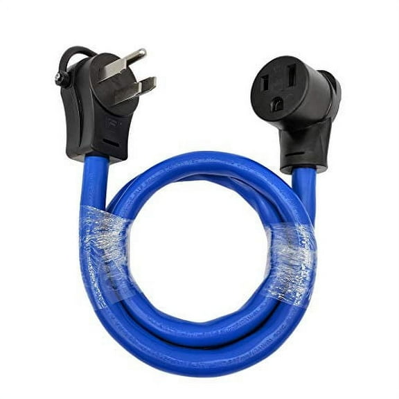 Parkworld 691883B RV 14-50 Plug to Welder 6-50 Receptacle Lighted 40AMP Adapter Cord (Connectors Straight Form)