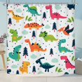 thumbnail image 1 of Cortina de ducha de dinosaurio para baño infantil., 1 of 5