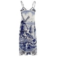 thumbnail image 6 of DUTCH BLUE DELFT: Vintage Windmill Print Sleeveless Dress loose summer dress summer dress for women long sleeve dresses, 6 of 6