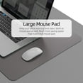 thumbnail image 4 of Desk Mat, Mouse Pad,Waterproof Desk Pad,Large Mouse pad for Desk, Leather Desk Pad Large for Keyboard and Mouse,Dual-Sided Mouse Mat for Office and Home (Dark Grey, 31.5" x 15.7"), 4 of 6
