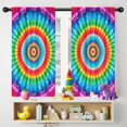 thumbnail image 5 of Blackout Kids Curtains,Colorful Tie Dye Circular Pattern Childrens Insulated Curtains Set Of 2,Bedroom Essentials,Toddler Room Decor 42"x54", 5 of 5