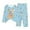 Light Blue, variant on Capybara Print Girls Long Sleeve Loungewear Kids Cute Animal Themed Two Piece Outfit Girls Nightwear Clothes