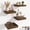 Rustic Brown, variant on 72 Inch Oak Wood Floating Wall Shelves, 2 Pack, 8" Deep Extra Long Shelving with Invisible Brackets for Bathroom, Kitchen, Bedroom, Living Room