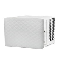 Double Insulation White, 21x13x3.5" Indoor AC Cover, Elastic Strap Air Conditioner Protector