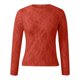 thumbnail image 4 of Top de malla de manga larga para mujer: blusa transparente con cuello alto, tops de encaje floral transparente, 95 % poliéster, 5 % spandex, tallas S-XXL, 4 of 5