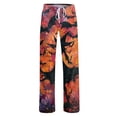 thumbnail image 6 of Halloween Pajamas Pants for Women Ladies Drawstring Pumpkins Ghost Pajama Cute Soft Long Wide Leg Pj Pants Purple XL, 6 of 7