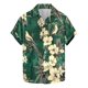 thumbnail image 1 of Camisas de Manga Larga para Hombres Moda Casual Floral Estampado Hawaiano Solapa Botón Superior, Ligero para Primavera Verano, 1 of 9