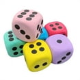 thumbnail image 5 of QianGlow Large 3.15 Inch EVA Foam Dice, Soft Rounded Corner Dice for Party Games Teaching & Board Games, Portable Party Decoration Prop, Gift for Game Lovers-Green, 5 of 7