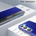 thumbnail image 6 of Phone Case for Samsung Galaxy S24 Case, Smart Clear View Window Luxury Slim Mirror for Galaxy S24 Case with Kickstand, Leather Hard PC Flip Shockproof Protective Cover Samsung S24 5G Case (Blue), 6 of 14