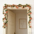 thumbnail image 2 of Luoshdecor Flower Garland Artificial Rose Vines Fake Spring Floral Garland for Flower Wall Backdrop Wedding Mothers Day Decoration, 2 of 6