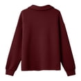 thumbnail image 4 of Women'S Clothing Women's Solid Sweatshirt Women's Hooded Sweatshirt Winter Knit Pullover Stylish Stand Collar Casual Comfortable Warm Loungewear Tops, 4 of 6