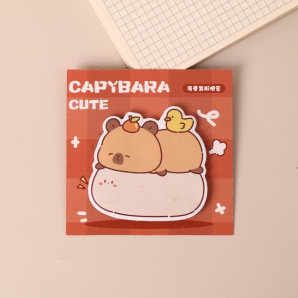 Hexang Capybara Memo Pad Animal Capybara Sticky Notes 30 Sheets ...