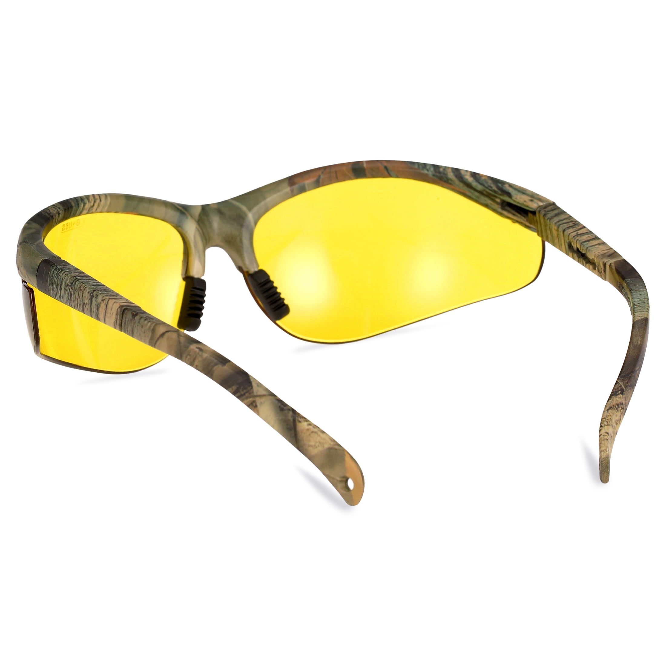 Safety Vu Rimless Safety Glasses, Camo/Yellow