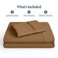 thumbnail image 3 of Bare Home Premium 1800 Collection 3-Piece Bed Sheet Set, Twin-XL, Caramel, 3 of 11
