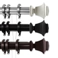 thumbnail image 2 of Contemporary Home Living 92.5" Cocoa Brown Decorative Traverse Rod with G-Shaped Rings, 2 of 2
