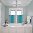 thumbnail image 3 of Turquoise Ombre Kitchen Curtains Small Short 39 Inch Length, Grey Modern Art Farmhouse Grommet Top Bedroom Living Room Curtains, Light Filtering Cafe Curtain Drapes 2 Panels Set 55''x39'', 3 of 9