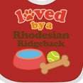 thumbnail image 4 of Inktastic Rhodesian Ridgeback Loved by a (dog Breed) Boys or Girls Baby Bib, 4 of 4