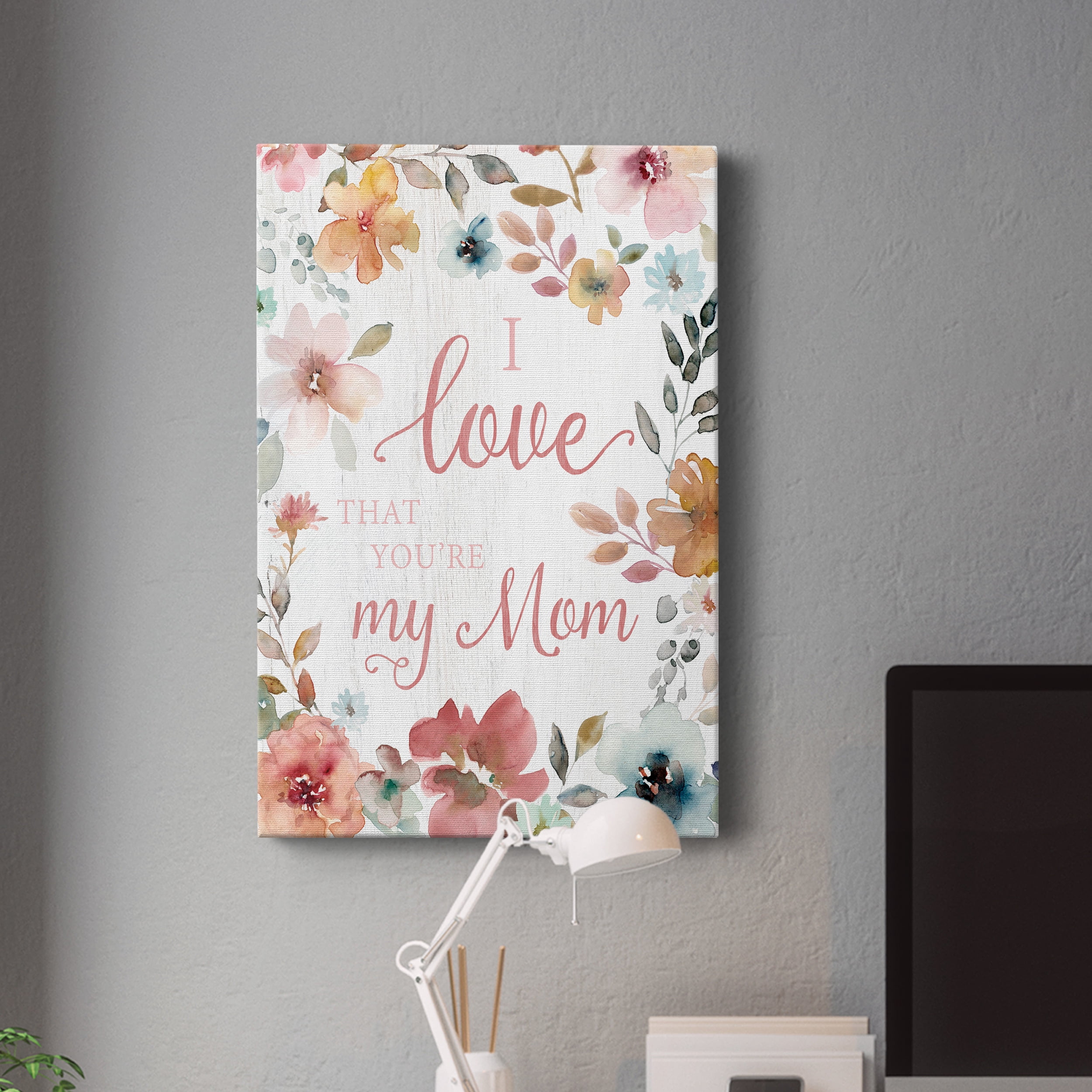 Love Mom Premium Gallery Wrapped Canvas - Ready to Hang - 32 x 48