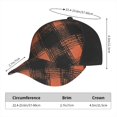 thumbnail image 2 of Curved Design Along The Top Of The Baseball Cap Reinforced Adjustable Breasted Four Seasons Available Argyle Plaid Darksalmon_1, 2 of 8