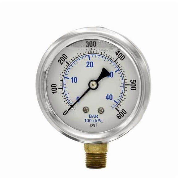 Pic Gauges Pressure Gauge,1/4 in. NPT,2-1/2 in. PRO-201L-254K